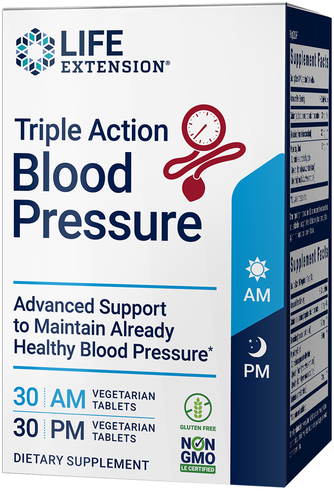 Triple Action Blood Pressure, 60 vegetarian tablets Life Extension