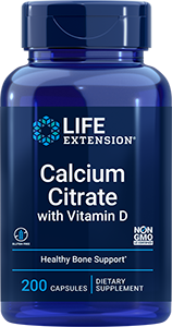 Calcium Citrate with Vitamin D, 200 capsules
