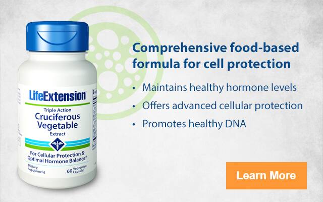 Triple Action Cruciferous Vegetable Extract - Comprehensive food-based formula for cell protection. - Maintains healthy hormone levels - Offers advanced cellular protection - Promotes healthy DNA - Click here to learn more