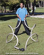 Rope undulation workouts for extreme fitness