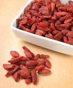 Bowl of dried goji berries