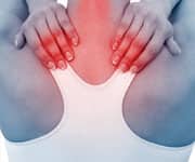 Acute pain in a woman neck