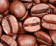 Coffee beans forming a background