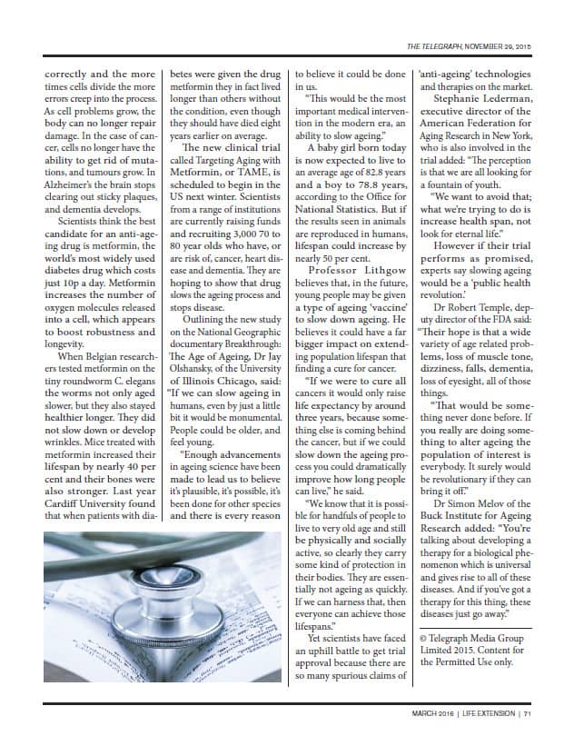 World’s First Anti-Ageing Drug Could See Humans Live to 120