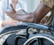 VA, US Veteran in wheelchair