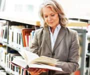 Woman reading a book