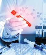 Scientist holding a test tube