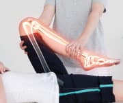 Image of a leg with outline of bones