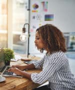 Woman using computer