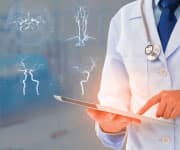 Doctor pointing to a clipboard