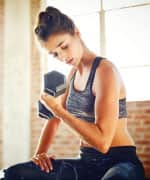 Woman lifting weights