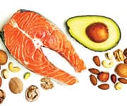 salmon, nuts and avocados
