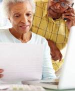Woman reading a paper