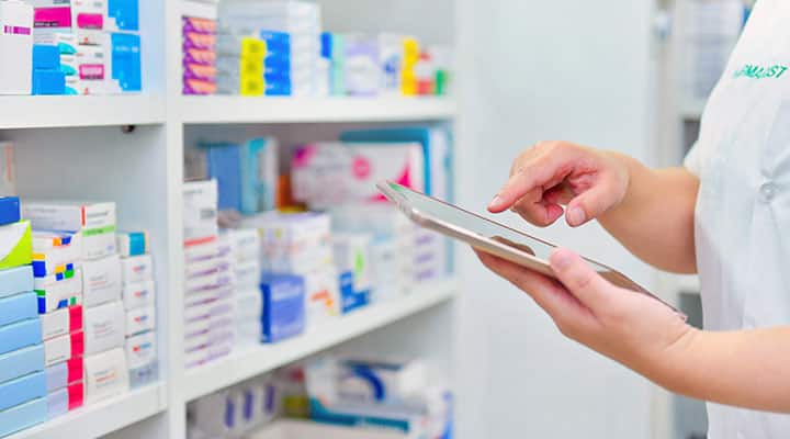 Pharmacy filled with pharmaceutical companies paying against small competitors