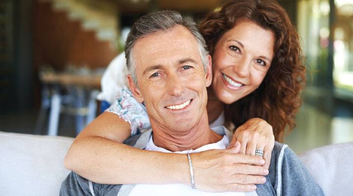 Health-conscious couple taking natural approach to aging