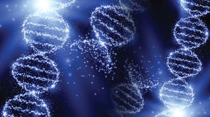 Particle made DNA helix with one being damaged