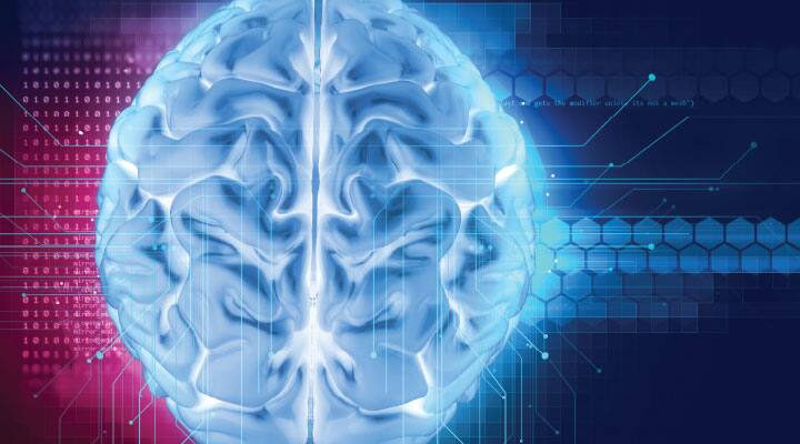 Virtual scan of brain being supported by lithium