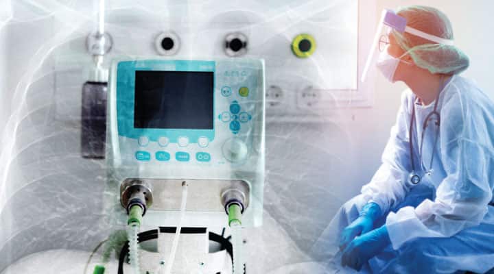 Ventilator used to support for Covid-19 patients