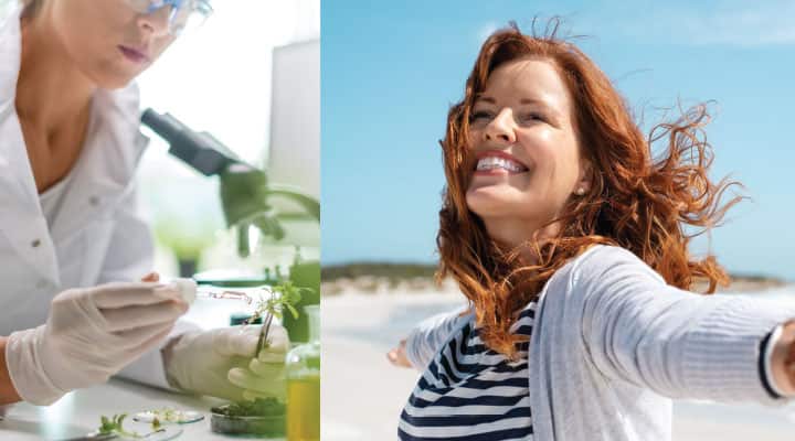 Mature woman feeling great after reduced menopause symptoms