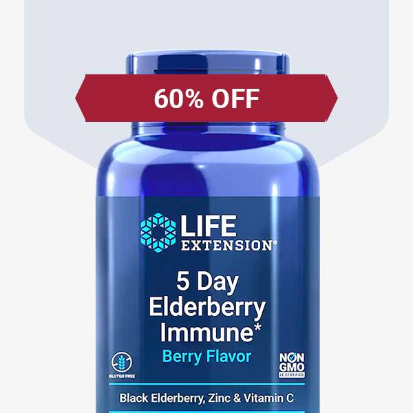 60% off Life Extension Elderberry supplement.