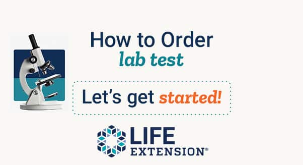 How to order lab test. Let's get started. life extension.