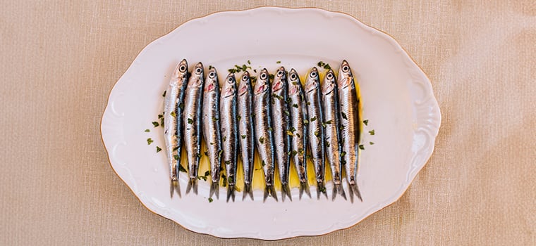 sardines on a plate