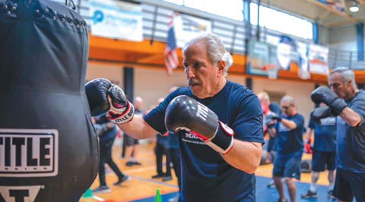 Jenny Enslein became an active leader in the Rock Steady Boxing program