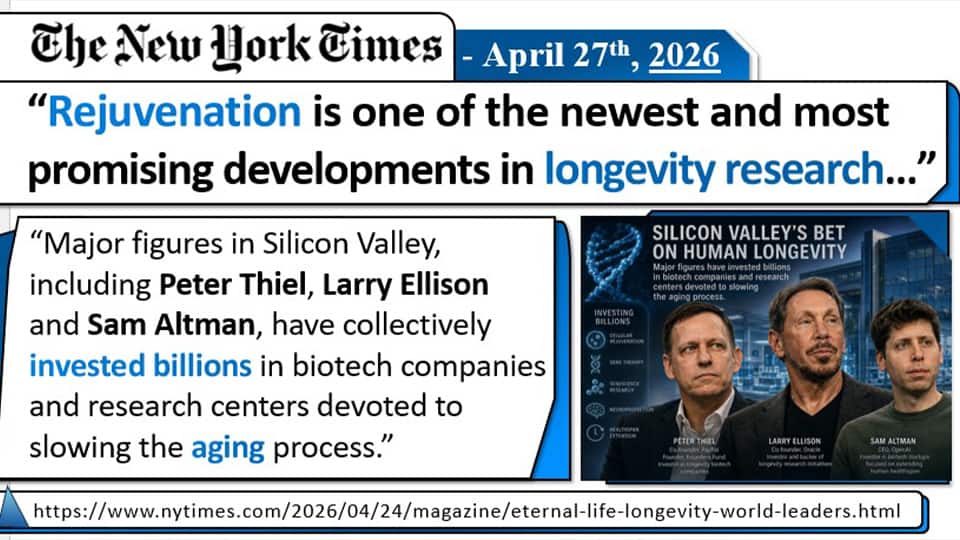 Rejuvenation is one of the newest and most promising developments in longevity research.