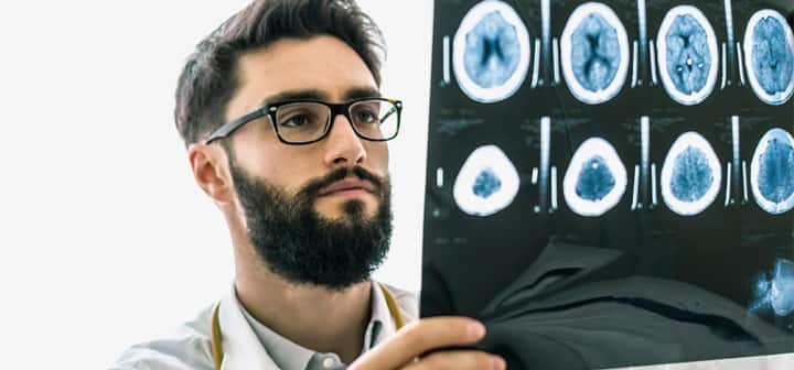 Doctor looking at a x-ray