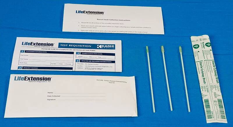 Thumbnail 2 of 2: HLA-DQ Genetic Test for Celiac Disease Susceptibility Cheek Swab