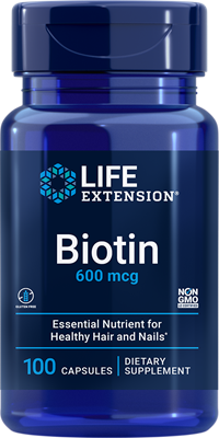 Biotin 600 mcg, 100 capsules - Life Extension