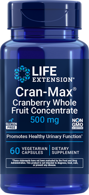 Cran-Max® 500 mg, 60 vegetarian capsules - Life Extension