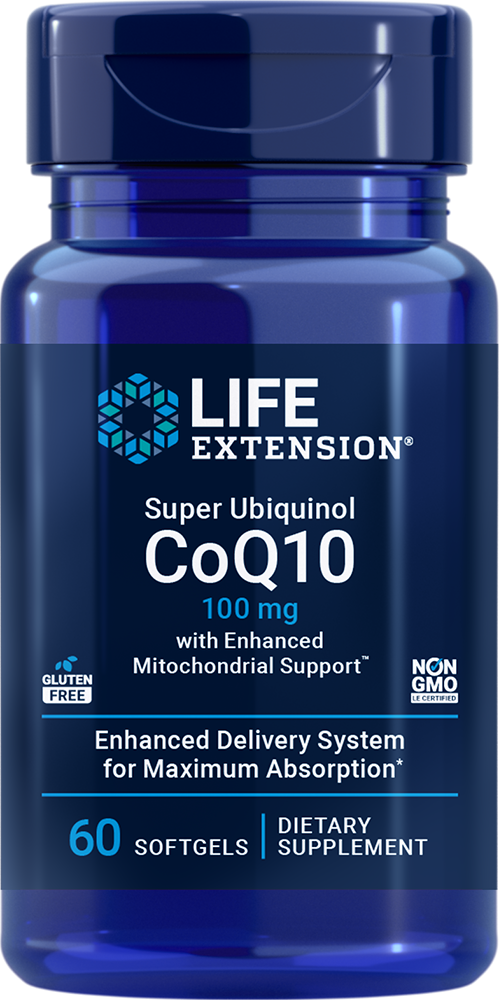 Life Extension Super Ubiquinol CoQ10 With Enhanced Mitochondrial Support™ - 100 Mg (60 Softgels)