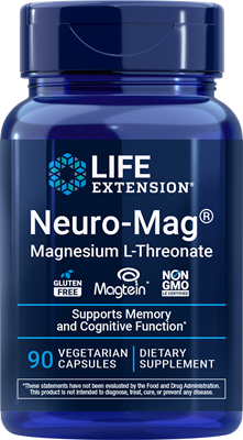 Life Extension Neuro-Mag Magnesium L-Threonate, Vegetarian Capsules - 90 count Life Extension Neuro-Mag Magnesium L-Threonate, Vegetarian Capsules - 90 count