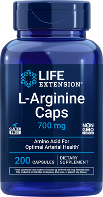 L-Arginine Caps 700 mg, 200 capsules - Life Extension