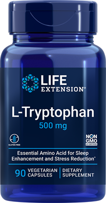 L-Tryptophan 500 mg, 90 vegetarian capsules - Life Extension