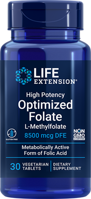 High Potency Optimized Folate, 8500 mcg DFE, 30 vegetarian tablets