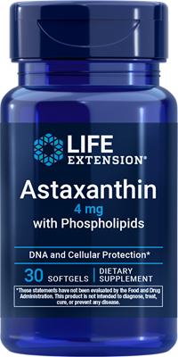 Astaxanthin with Phospholipids 4 mg, 30 softgels - Life Extension