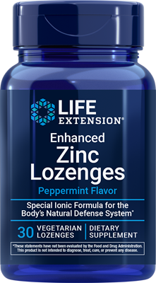 Enhanced Zinc Lozenges (Peppermint), 30 vegetarian lozenges - Life