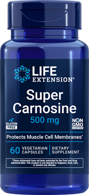 Super Carnosine 500 mg, 60 vegetarian capsules - Life Extension