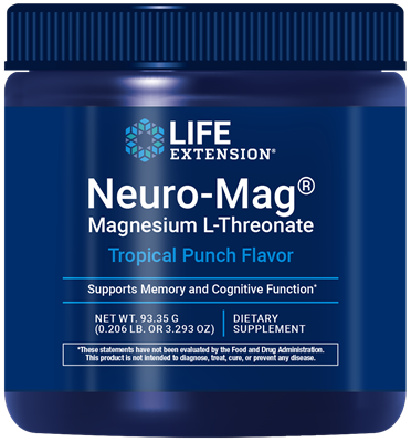Neuro-Mag® Magnesium L-Threonate (Tropical Punch), 93.35 grams