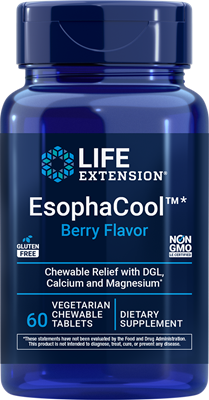 EsophaCool™ 60 vegetarian chewable tablets - Life Extension