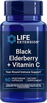 Black Elderberry + Vitamin C 60 vegetarian capsules - Life Extension