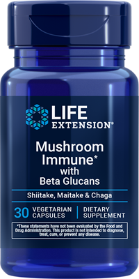Mushroom Immune with Beta Glucans, 30 vegetarian capsules - Life Extension