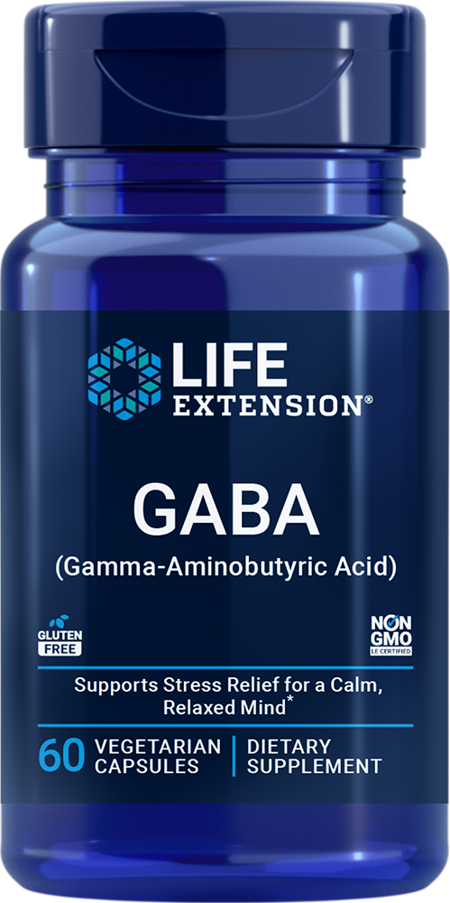 Life Extension GABA, 60 vegetarian capsules