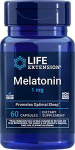 Melatonin, 1 mg, 60 capsules