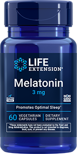 Melatonin, 60 vegetarian capsules - Life Extension