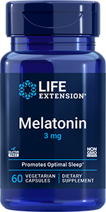 Melatonin, 3 mg, 60 vegetarian capsules