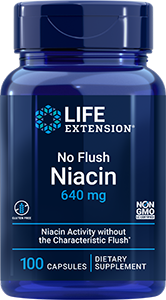 No Flush Niacin 640 mg, 100 capsules - Life Extension