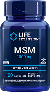 MSM, 1000 mg, 100 capsules